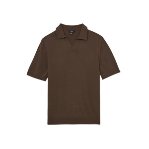 REISS Duchie Merino Wool Open-Collar Polo Shirt